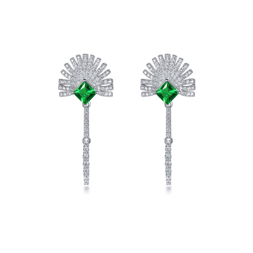 Gorgeous Emerald Green Drop Earrings - Trendolla Jewelry